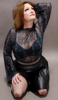 Cathedral Mesh Crop Top with Bell Sleeves - Angel's House of Design Co.