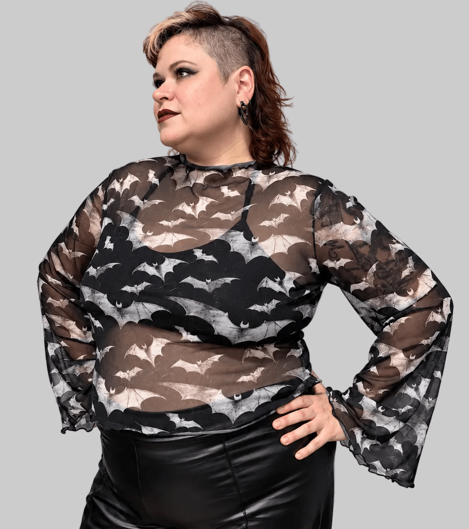 Bat Mesh Top - Angel's House of Design Co.
