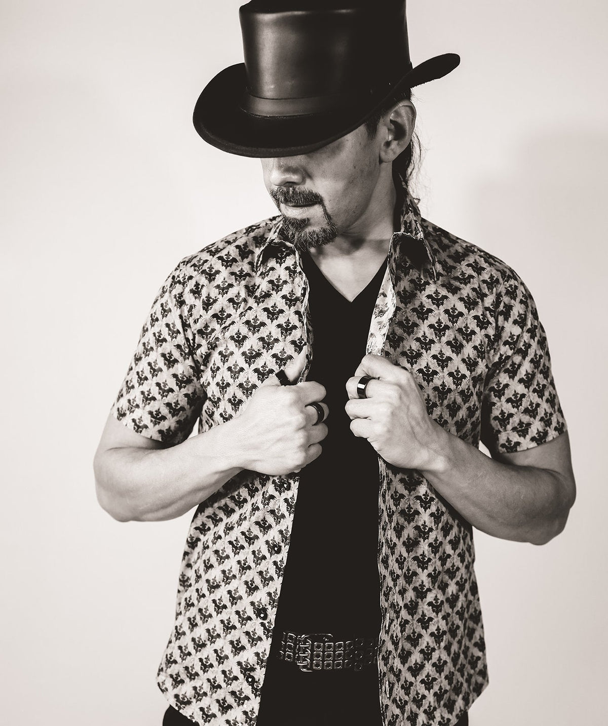 Damask Bat Button Up - Angel's House of Design Co.